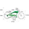 Tracer twenty5 E-Bike 26" Stretch Cruiser Steel Frame and Chain Guard for 26" x3.0, 4.0 Tire Orange view 3