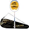 HUNDRED POWERTEK 1000 JR Badminton Racket with Full Cover (90g, White/Blue) view 1