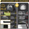Happy Travel Bike Storage Shed Tent,Outdoor Portable Bicycle Storage Sheds with 210D Oxford Fabric PU4000 Waterproof for 2/3/4/6/8 Bikes,Bike Covers Shelter for Motorcycle,Garden Tools,Toys,Lawn Mower view 2