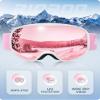 RIOROO Kids Ski Goggles, Toddler Snowboard Goggles For Boys Girls Aged 3-14, 100% UV Protection OTG Ski Goggles view 3
