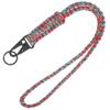 LAREDTREE Heavy Duty Paracord Lanyard Keychain, Paracord Necklace Cell Phone Keychain Whistles Wrist Braided Strap (Red Flower) view 1