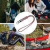 LAREDTREE Heavy Duty Paracord Lanyard Keychain, Paracord Necklace Cell Phone Keychain Whistles Wrist Braided Strap (Red Flower) view 3