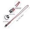 LAREDTREE Heavy Duty Paracord Lanyard Keychain, Paracord Necklace Cell Phone Keychain Whistles Wrist Braided Strap (Red Flower) view 4