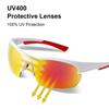 DQbhzh Sports Sunglasses for Men Women,Wrap Around Rave Sun Glasses for Ski Cycling Running Driving Fishing Golf Softball Baseball Beach Volleyball Snow Shield Sunglasses Lightweight UV Shades 2 Pack view 4