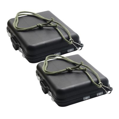 BESPORTBLE 2pcs Fishing Tackle Storage Box Portable Bait Organizer with Compartments Durable Fishing Tool Holder for Easy Carrying and Classification