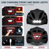 Gudook Bike Helmet with LED Light: Bicycle Helmets for Men & Women & Adults with Front and Rear Lights Adjustable Cycling Helmet for Urban Commuter Mountain Road Biker view 2