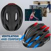 Gudook Bike Helmet with LED Light: Bicycle Helmets for Men & Women & Adults with Front and Rear Lights Adjustable Cycling Helmet for Urban Commuter Mountain Road Biker view 3