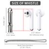 Autuveen Titanium Emergency Whistle,EDC Safety Whistles Necklace for Camping Outdoor,Loud Survival Keychain Whistle Loud up to 120db view 2