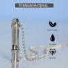 Autuveen Titanium Emergency Whistle,EDC Safety Whistles Necklace for Camping Outdoor,Loud Survival Keychain Whistle Loud up to 120db view 3
