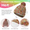 Kids Hat Scarf Gloves Set Toddler Winter Knit Beanies Neck Warmer Gaiter (Rainbow) view 2