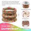 Kids Hat Scarf Gloves Set Toddler Winter Knit Beanies Neck Warmer Gaiter (Rainbow) view 3