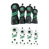 4pcs Waterproof Golf Club Head Cover Hybrid UT Wood Driver Headcover, Black view 3