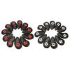 NineFit Basics Golf Iron Headcover Club Head Cover Protection Sticker Closure, Black+Red view 4