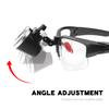 2.5X 420mm Loupes manifying Glasses White Cone with 5W Head Lamp Filter with Cloths Bag (Black) view 2