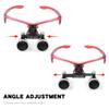 3.5X-420mm Loupes manifying Glasses White Cone with 5W Head Lamp Filter with Cloths Bag (Red) view 3