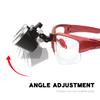 3.5X-420mm Loupes manifying Glasses White Cone with 5W Head Lamp Filter with Cloths Bag (Red) view 4