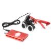 2.5X 420mm Loupes manifying Glasses White Cone with 5W Head Lamp Filter with Cloths Bag (Red) view 1