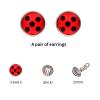 WeKen Lagybug Mask + Ladybug Clip on Earrings Black Spot Red Mask and Ladybug Earrings Set for Ladybug Cosplay view 4