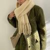 MININAI Women Chunky Scarf, Soft Warm Winter Scarf for Cold Weather, Christmas Blanket Scarves Pashmina Shawl Wrap (Beige) view 3