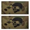 2 PCS AliPlus Night Vision Skull Patches IR Infrared Reflective Patch Laser Cut Patch Tactical Military Morale Patch Hook and Loop view 1