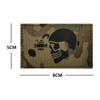 2 PCS AliPlus Night Vision Skull Patches IR Infrared Reflective Patch Laser Cut Patch Tactical Military Morale Patch Hook and Loop view 3