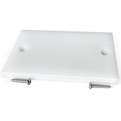 BZBMGMO Transom Transducer Boat Mounting Board Plate 4.5" *8" PVC Stainless Screws-White