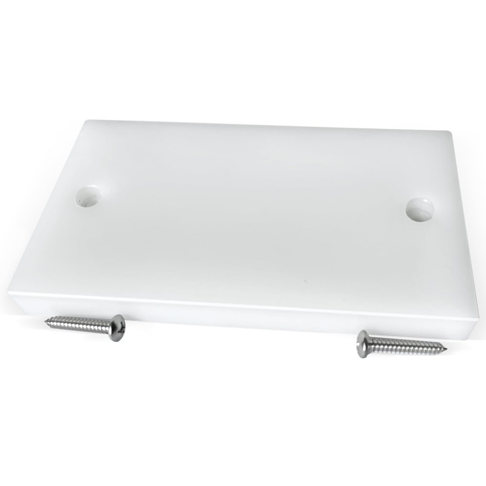 BZBMGMO Transom Transducer Boat Mounting Board Plate 4.5" *8" PVC Stainless Screws-White