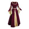 Women's Renaissance Trumpet Sleeve Princess Dress Lace Up Floor Length Victorian Vintage Medieval Ball Gown Costume view 1