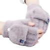 Convertible Touch Screen Gloves Fingerless Warm Gloves Texting Fingers Lined Windproof Cold Weather Freezer Work Gloves (Taro Purple)