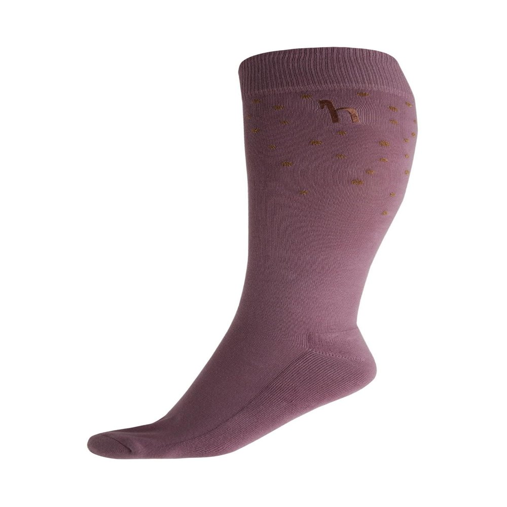 HORZE Jordis Glitter Womens Winter Riding Socks - Wood Rose - W 8.5-10.5