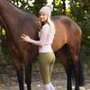 HORZE Jordis Glitter Womens Winter Riding Socks - Wood Rose - W 8.5-10.5 view 2