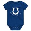 Outerstuff Newborn & Infant Royal/White/Heather Gray Indianapolis Colts Three-Pack Eat, Sleep & Drool Retro Bodysuit Set view 2