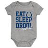 Outerstuff Newborn & Infant Royal/White/Heather Gray Indianapolis Colts Three-Pack Eat, Sleep & Drool Retro Bodysuit Set view 3