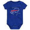 Outerstuff Newborn & Infant Red/Royal/Heather Gray Buffalo Bills Three-Pack Eat, Sleep & Drool Retro Bodysuit Set view 2