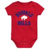 Outerstuff Newborn & Infant Red/Royal/Heather Gray Buffalo Bills Three-Pack Eat, Sleep & Drool Retro Bodysuit Set view 4