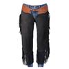 Custom Made Leather Fashion Chinks with Basket Weave Hand Tooled Yoke Set for Men Women Kids Small Medium Large LC-001C (Large)