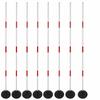 HDYZJQ ABS High Elasticity Agility Poles with Rubber Base, Outdoor Detachable Sports Training Slalom Poles for Team Training, Skills Training,4/5/6ft(9 Pole,1.8m(6ft)) view 1