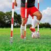 HDYZJQ 1m/1.5m/1.8m Height Soccer Agility Training Poles, 5 Pcs Spring Loaded Slalom Poles with Metal Spikes, for Football Technical Skills Speed Agility Training(1.8m(6ft)) view 2