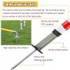 HDYZJQ 1m/1.5m/1.8m Height Soccer Agility Training Poles, 5 Pcs Spring Loaded Slalom Poles with Metal Spikes, for Football Technical Skills Speed Agility Training(1.8m(6ft)) view 4
