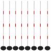 HDYZJQ ABS High Elasticity Agility Poles with Rubber Base, Outdoor Detachable Sports Training Slalom Poles for Team Training, Skills Training,4/5/6ft(8 Pole,1.5m(5ft)) view 1