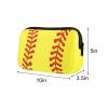 mocrel Large Sports Ball Bag Mesh for Holding Softball Portable Storage Bag, Zipper Waterproof Bag, Outdoor Ball Organizer Bag Put eight softballs (Yellow) view 2