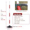 HDYZJQ 4/5/6ft Training Agility Poles, Sports Training Slalom Poles for Kids Adults, Training Poles Football Outdoor Sports Exercise and Pet Training(with 1.1kg Base,1.8m(6ft)) view 3
