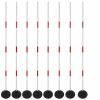 HDYZJQ ABS High Elasticity Agility Poles with Rubber Base, Outdoor Detachable Sports Training Slalom Poles for Team Training, Skills Training,4/5/6ft(9 Pole,1.2m(4ft)) view 1
