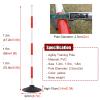 HDYZJQ ABS High Elasticity Agility Poles with Rubber Base, Outdoor Detachable Sports Training Slalom Poles for Team Training, Skills Training,4/5/6ft(9 Pole,1.2m(4ft)) view 3