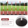 HDYZJQ ABS High Elasticity Agility Poles with Rubber Base, Outdoor Detachable Sports Training Slalom Poles for Team Training, Skills Training,4/5/6ft(9 Pole,1.2m(4ft)) view 4