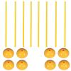 HDYZJQ Agility Poles with Base, 5 Sets Detachable Slalom Poles Fill with Sand or Gravel, Soccer Football Training Equipment for Kids, Adults(Yellow-8,5ft(1.5m)) view 1
