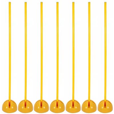 HDYZJQ 3.3/4/5ft Soccer Agility Training Poles with Water and Sand Injection Base, Stable Sports Training Slalom Poles for Soccer Technical Skills Training(Yellow-7,1m(3.3ft))