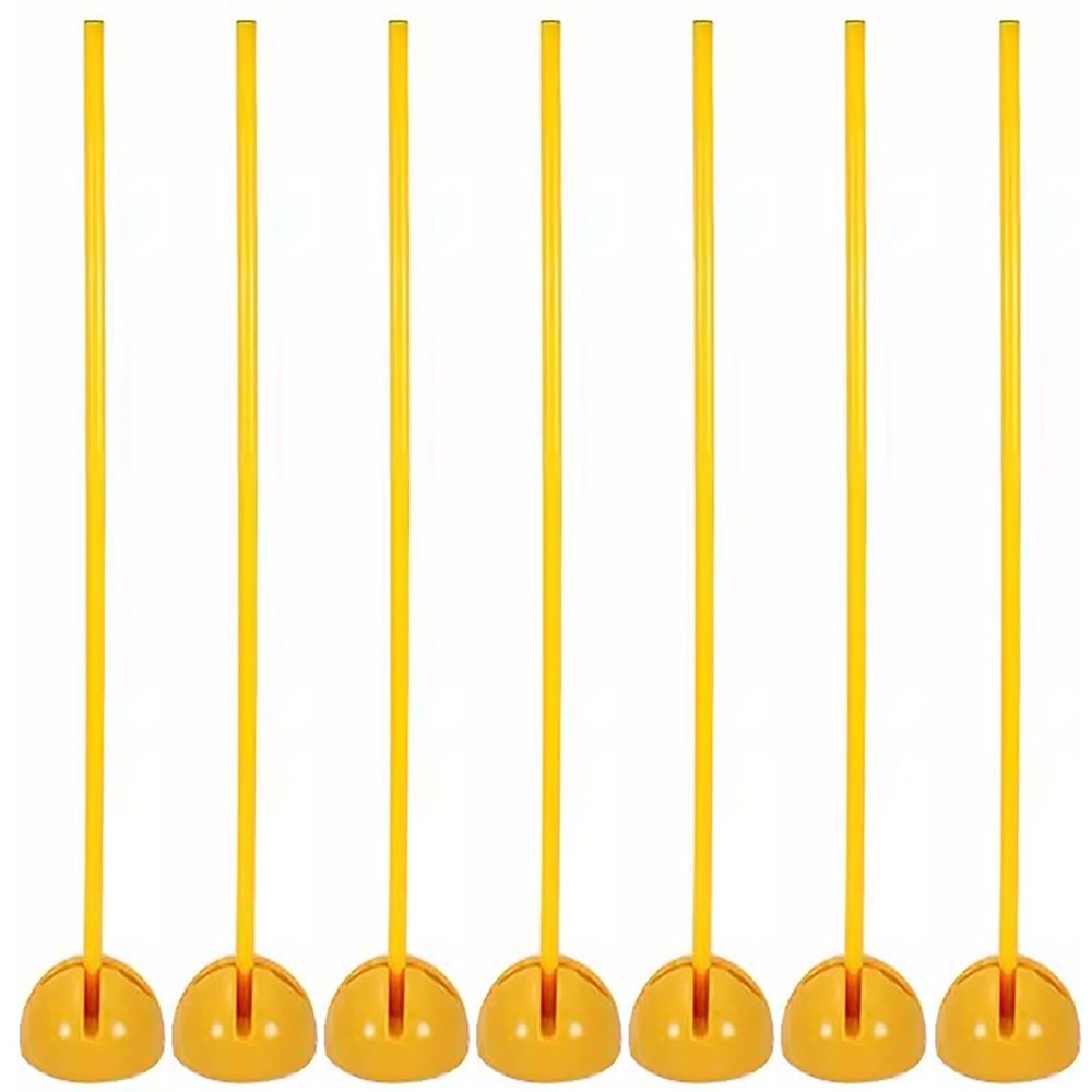 HDYZJQ 3.3/4/5ft Soccer Agility Training Poles with Water and Sand Injection Base, Stable Sports Training Slalom Poles for Soccer Technical Skills Training(Yellow-7,1m(3.3ft))