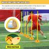 HDYZJQ 3.3/4/5ft Soccer Agility Training Poles with Water and Sand Injection Base, Stable Sports Training Slalom Poles for Soccer Technical Skills Training(Yellow-7,1m(3.3ft)) view 4