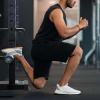HMWOKPOT Single Leg Squat Roller, Squat Rack Leg Press Attachment Leg Extension and Curl Machine Foam Hook Leg Gym Comprehensive Training Equipment,26mm view 2